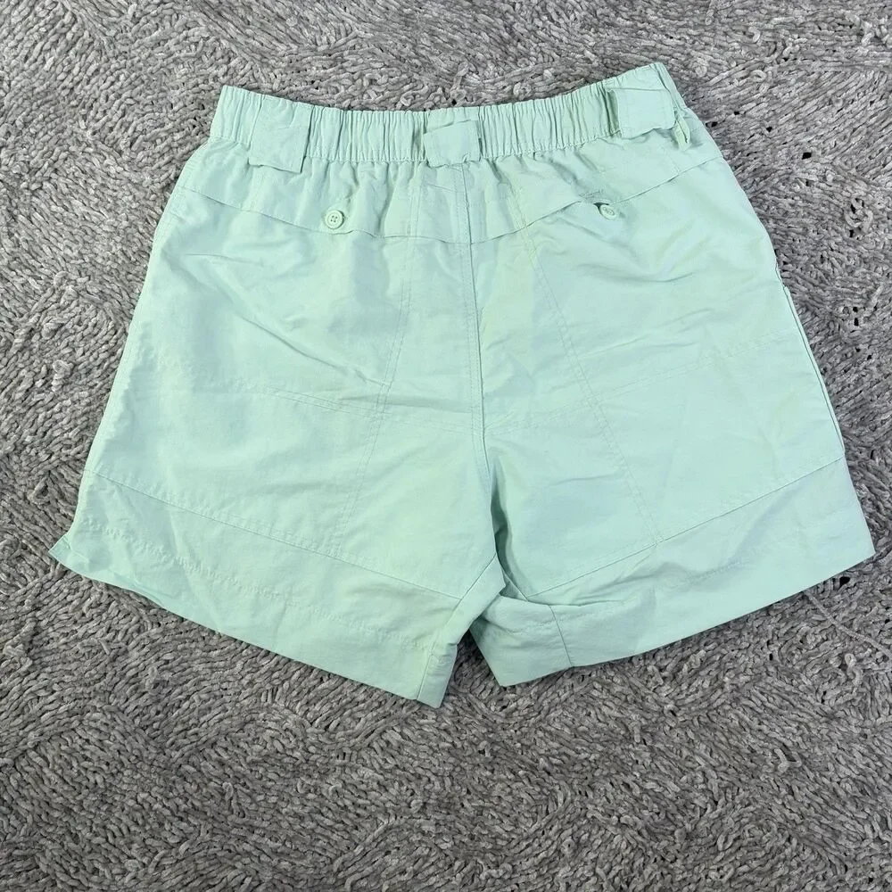 Aftco Cargo Shorts Mens 34 Nylon Blue Utility Summer Beach Fishing Gear Boating